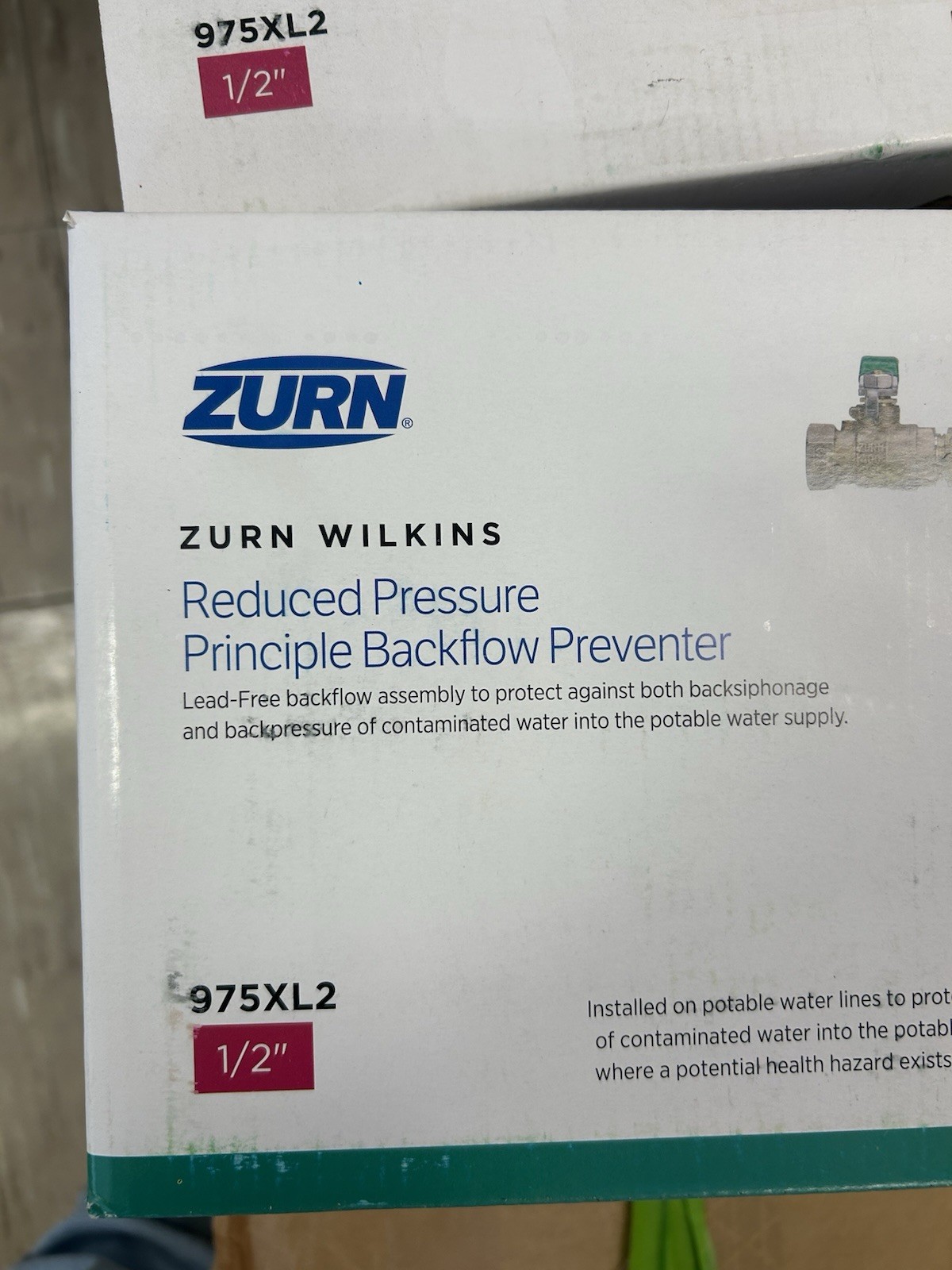 Zurn Wilkins 975XL2, 1/2” Reduced Pressure Principle Backflow Preventer