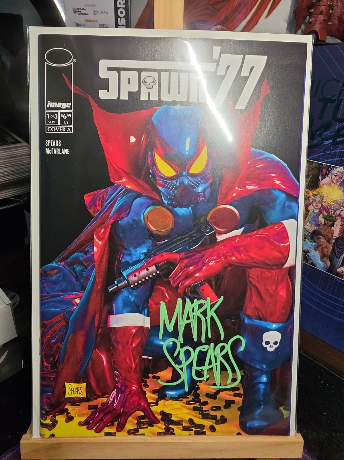 SPAWN 77 1 SIGNED & COVER A & STORY & ART MARK SPEARS COA STORY TODD MCFARLANE .