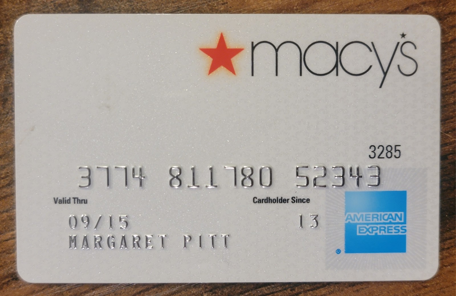 Vintage Macy's Store Credit Charge Card Expired 2015 - American Express Vintage Macy's Store Credit Charge Card Expired 2015 - American Express