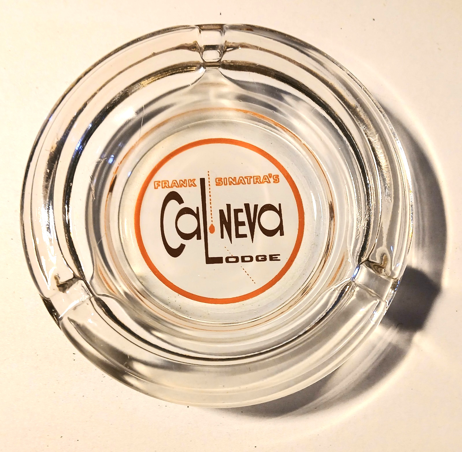 Vintage rare advertising ashtray from the famous Frank Sinatra's Cal-Neva Lodge Vintage rare advertising ashtray from the famous Frank Sinatra's Cal-Neva Lodge
