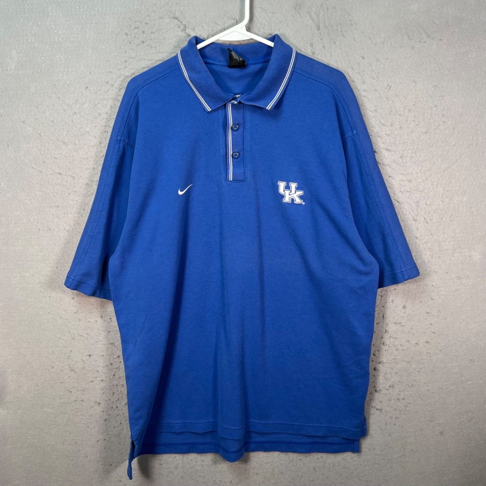 Vintage Nike Team Kentucky Wildcats Polo Shirt Blue Size Large Sportswear