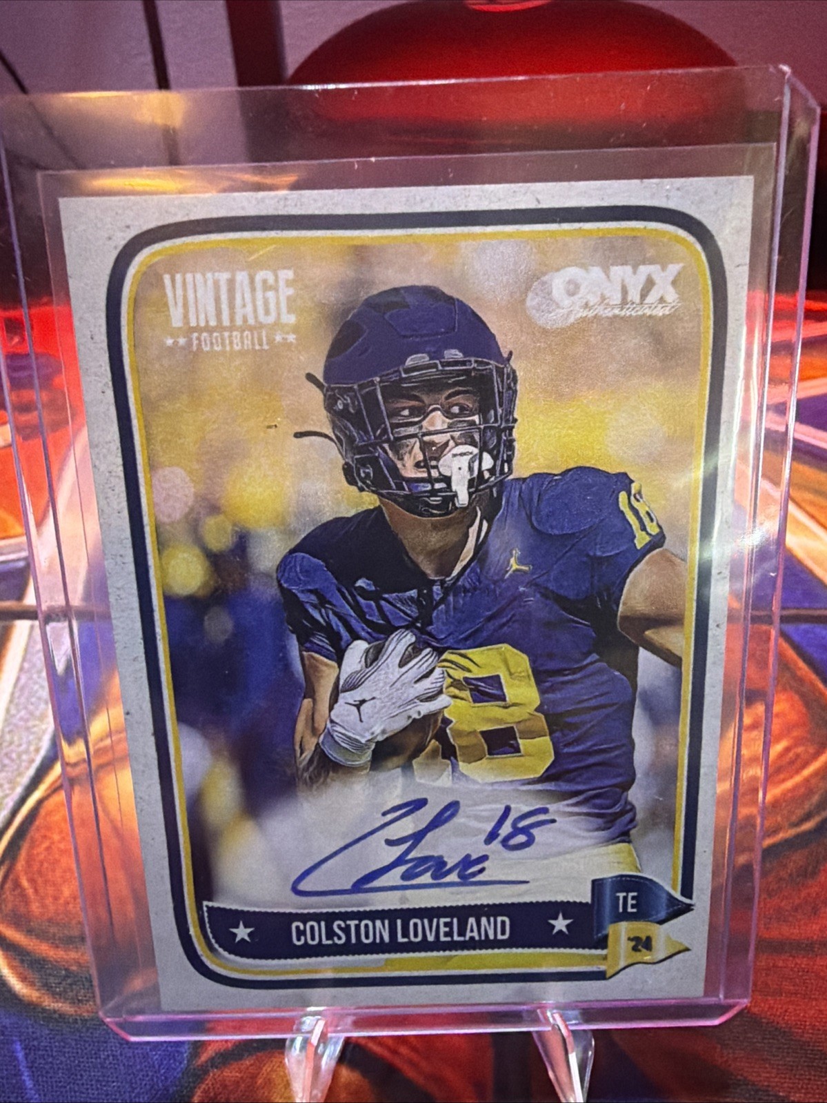 2024 Onyx Vintage - Autographs Colston Loveland #VACOLO (AU, RC) 2024 Onyx Vintage - Autographs Colston Loveland #VACOLO (AU, RC)