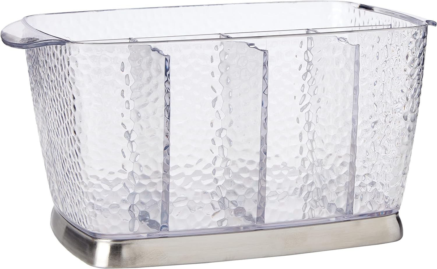 Idesign Rain Plastic Silverware Caddy Organizer Flatware Holder for Kitchen Coun