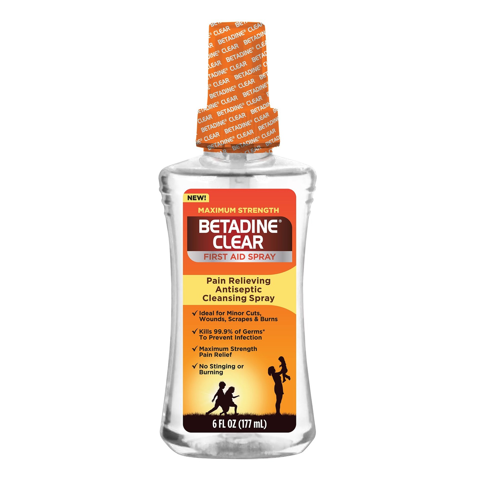 Betadine Clear First Aid Spray, Max Strength Pain Relieving 6 Ounce, Betadine Clear First Aid Spray, Max Strength Pain Relieving 6 Ounce,