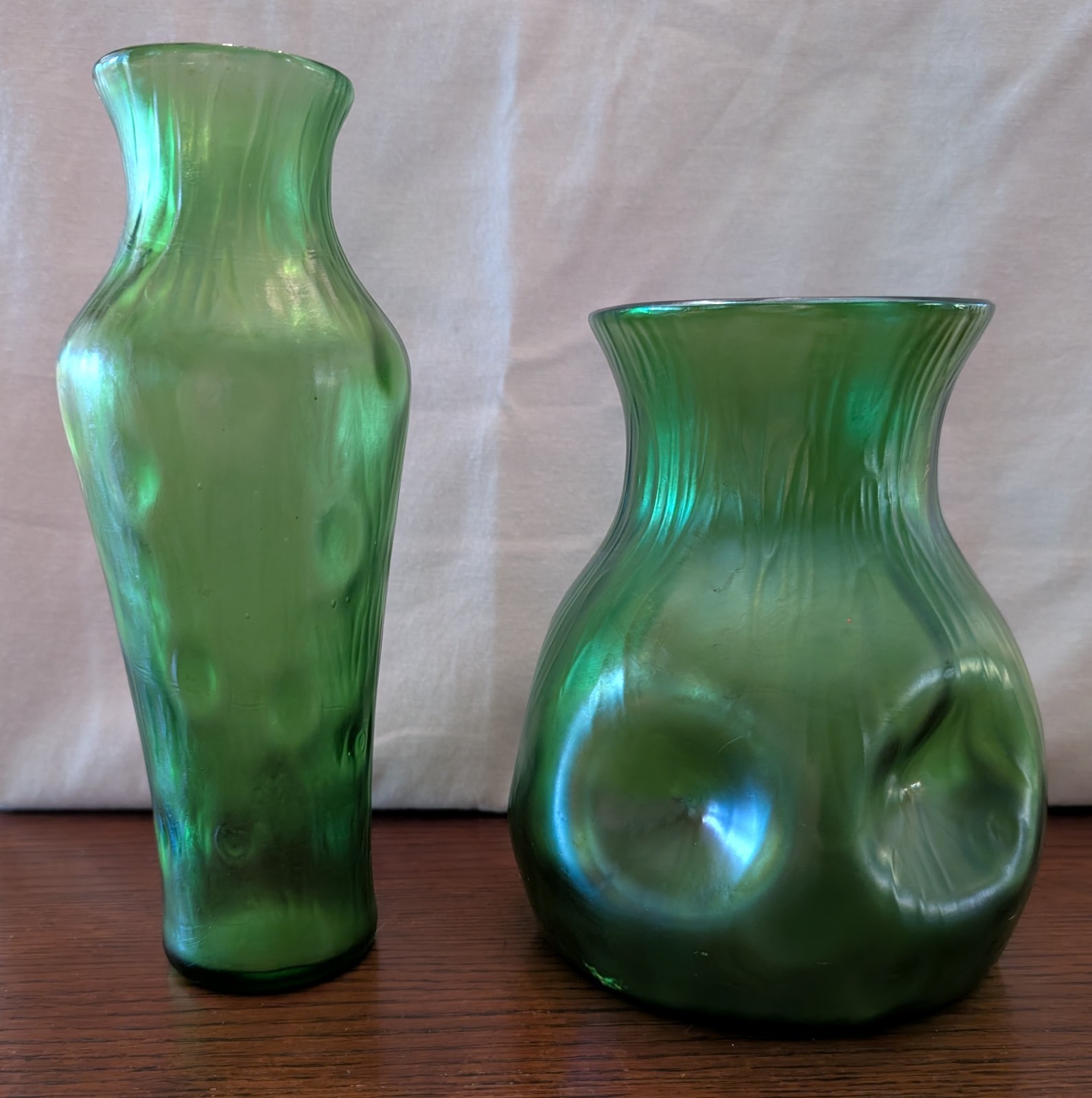 Antique Iridescent Vases Antique Iridescent Vases