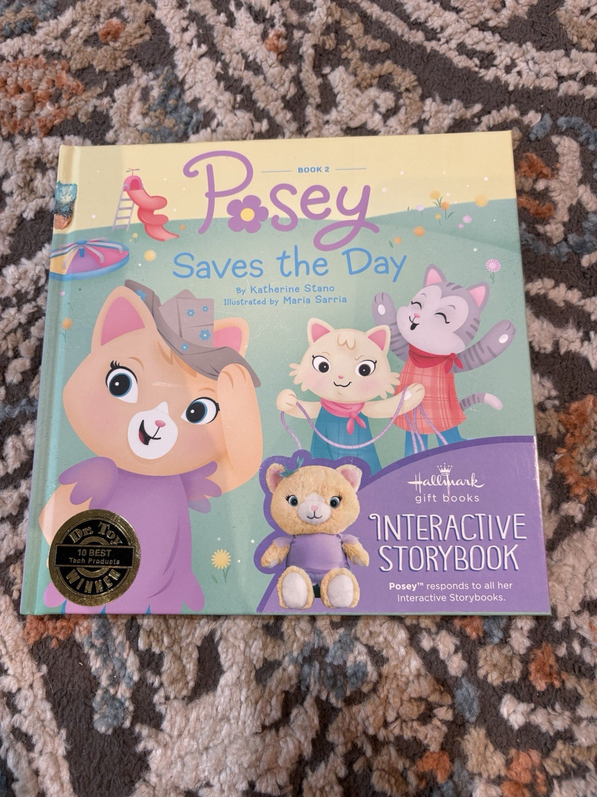 POSEY SAVES THE DAY ~ Hallmark Interactive Hardcover Story Book ~ New