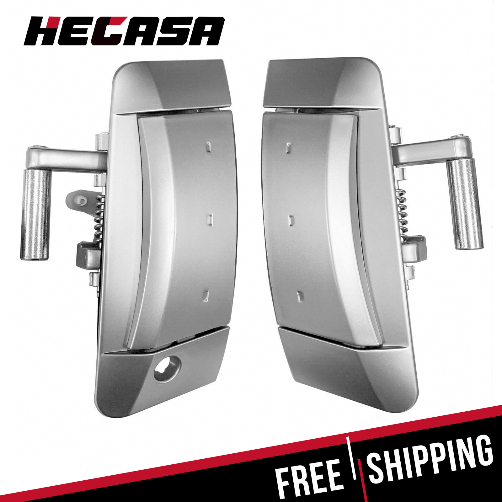 For 2003-2009 Nissan 350Z Left+Right Outside Exterior Door Handle Painted Silver
