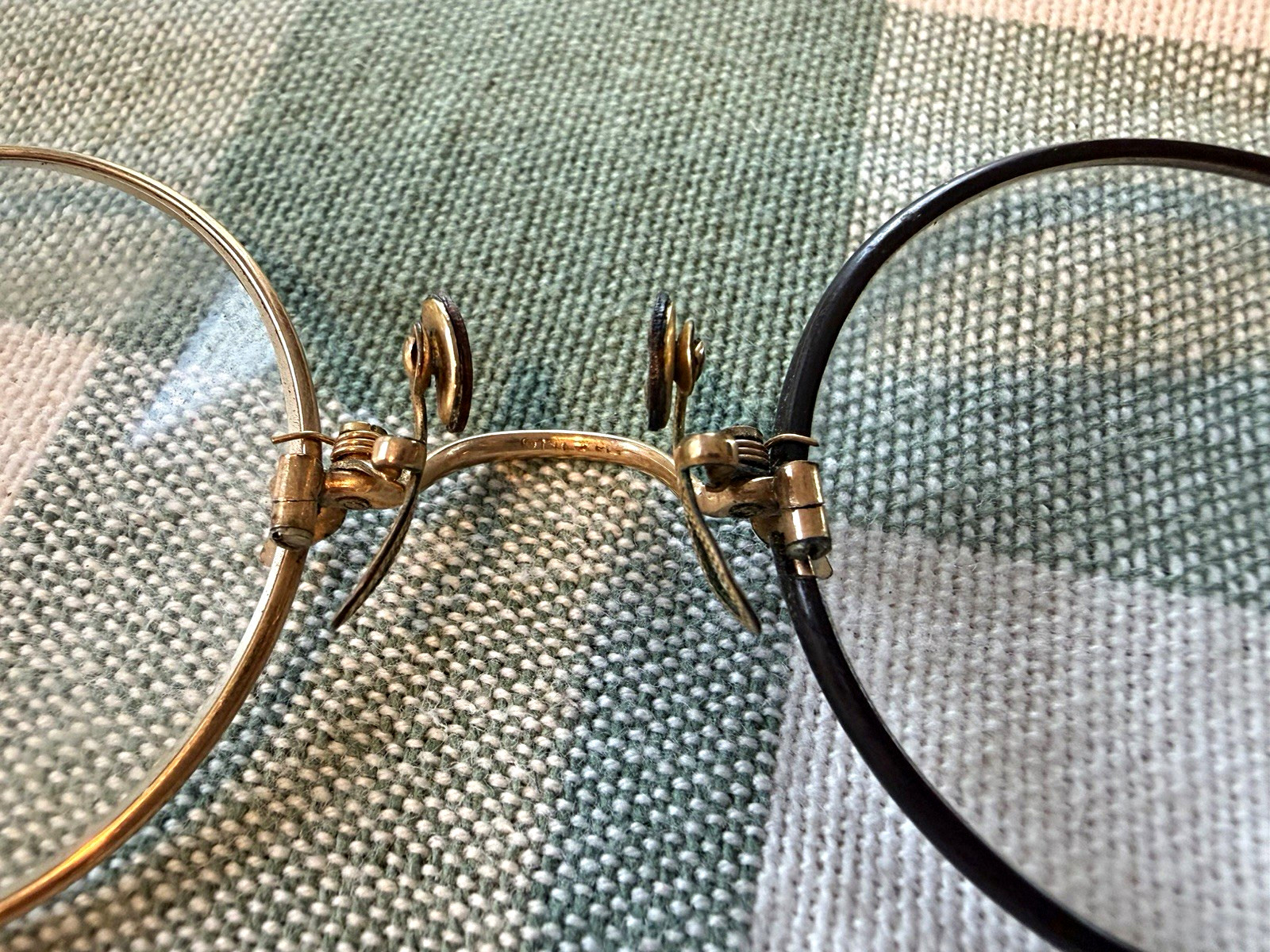 Antique Solid 9ct Gold Pince-Nez Spectacles Birmingham Hallmarked