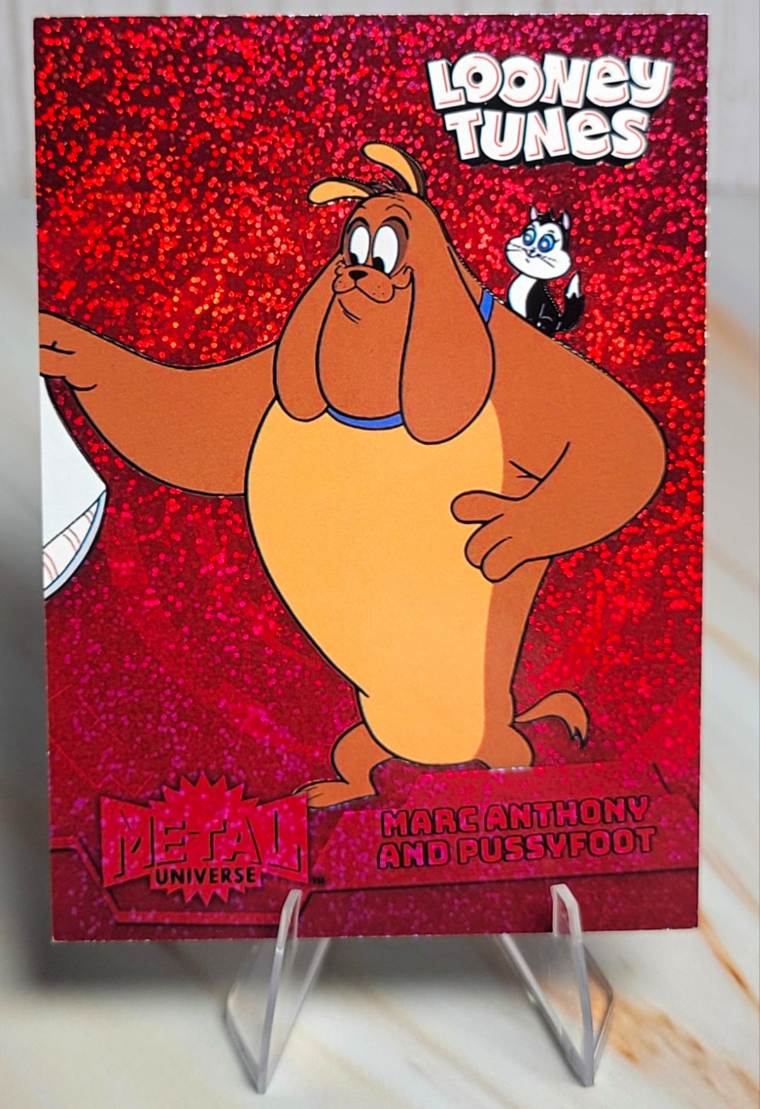 2024 SkyBox Fleer Retro Looney Tunes Metal Universe MU-28 Marc Anthony Red /349