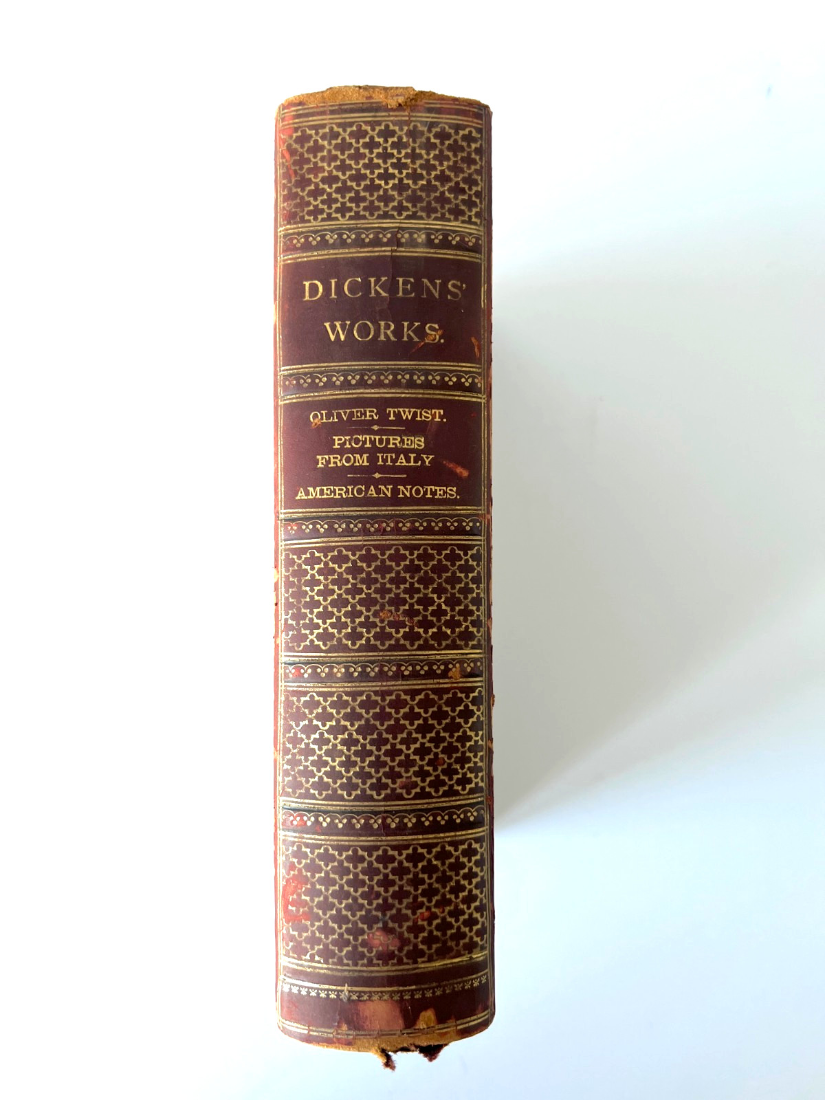 Antique 1890\'s Charles Dickens Complete Works Vol: Oliver Twist, and 2 Other Wks