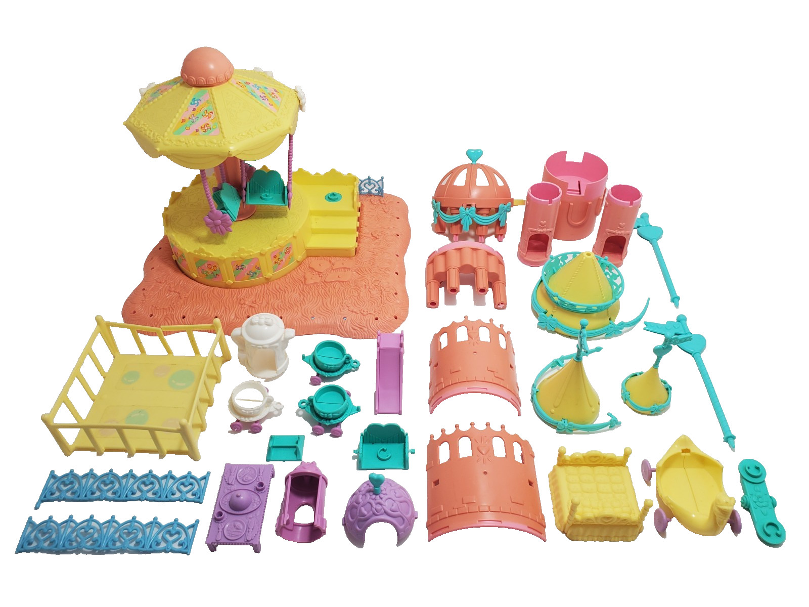 Vintage My Little Pony MLP Carousel Castle Fair Playset Furniture Accessories Lo