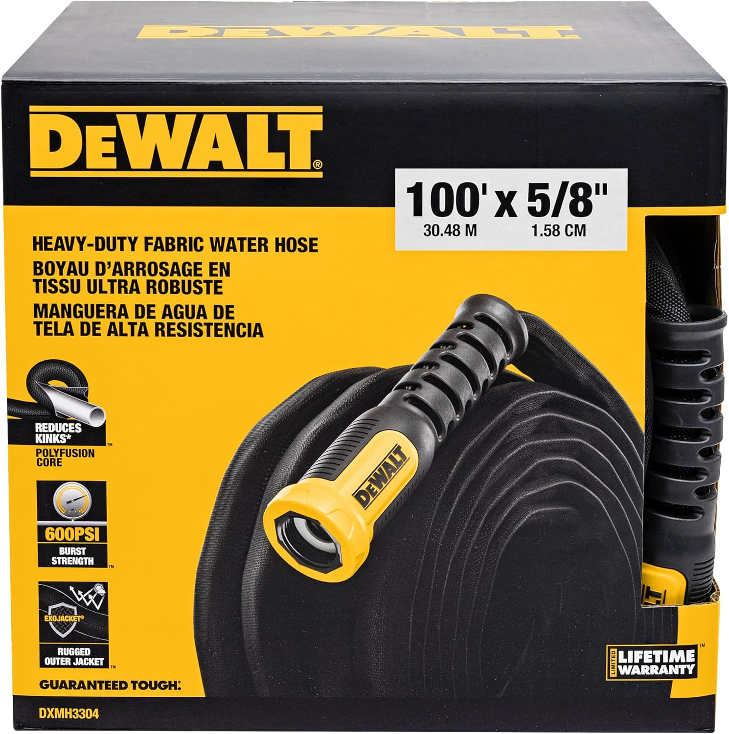 DEWALT 100 Ft X 5/8 in Professional Grade Fabric Garden Hose - DXMH3304