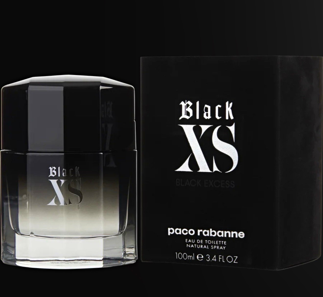 Paco Rabanne Black XS Eau de Toilette Spray EDT Regular Size 3.4 fl oz