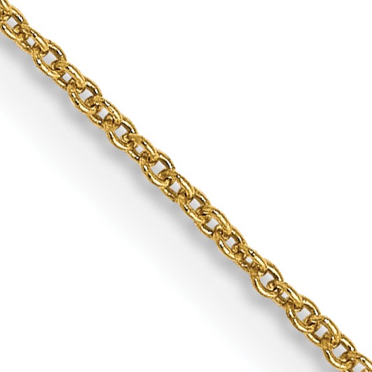 Leslie\'s .8mm Round Cable Chain Necklace Real 14k Yellow Gold 22 inch Solid