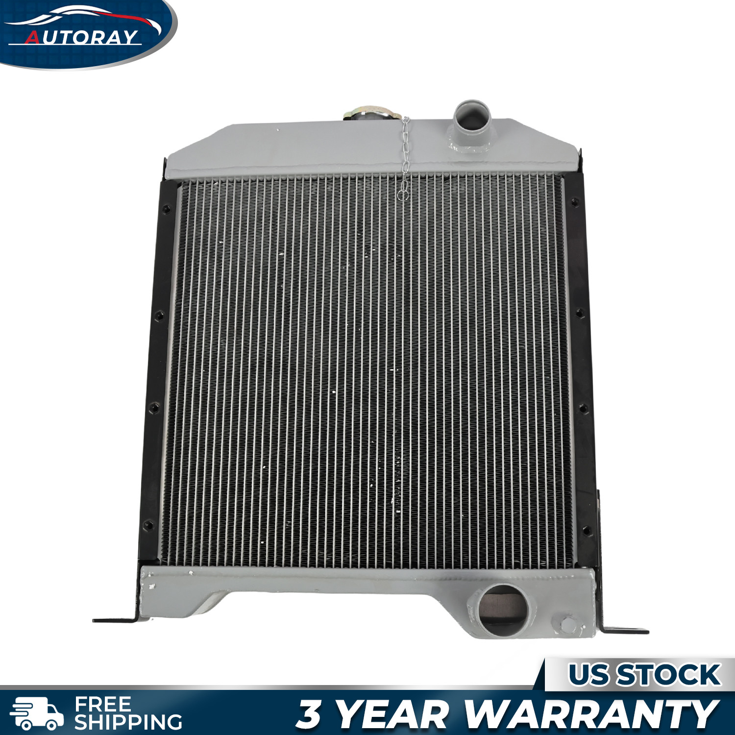 3 Row Aluminum Radiator For Case Skid Steer Loader 1840 1845C 1347609C1