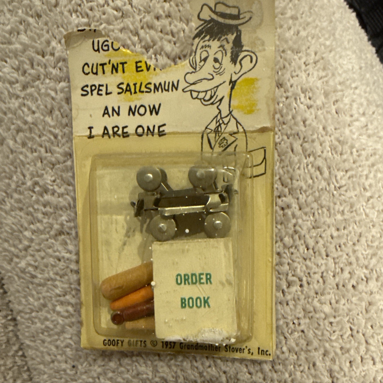 1957 Grandmother Stover’s Goofy Gifts Salesman Miniatures Vintage MOC Rare