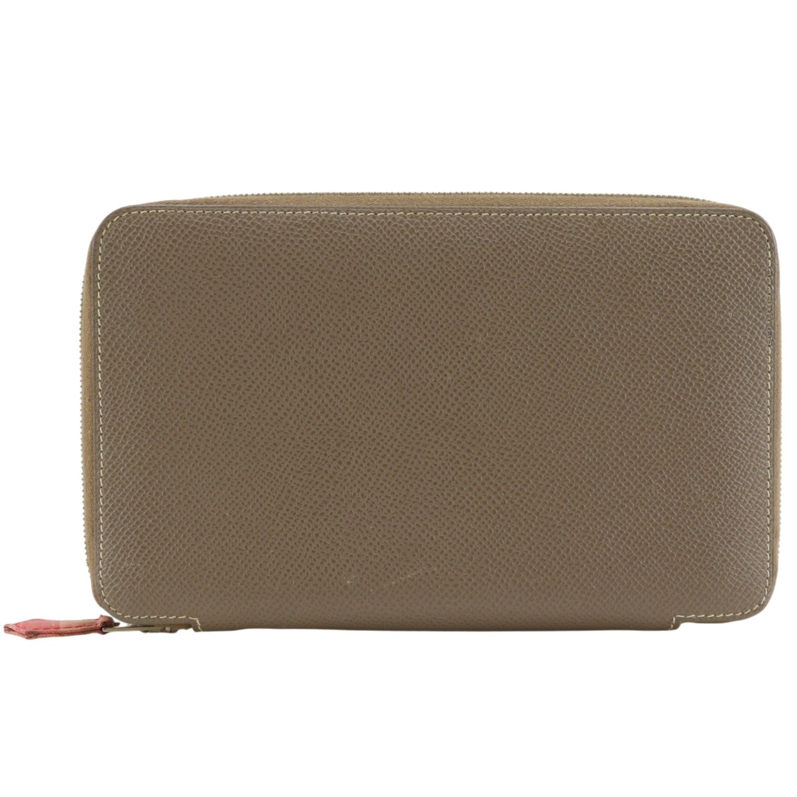 HERMES Silky Daily GM Notebook cover Etope Gray / pink Epsom Women