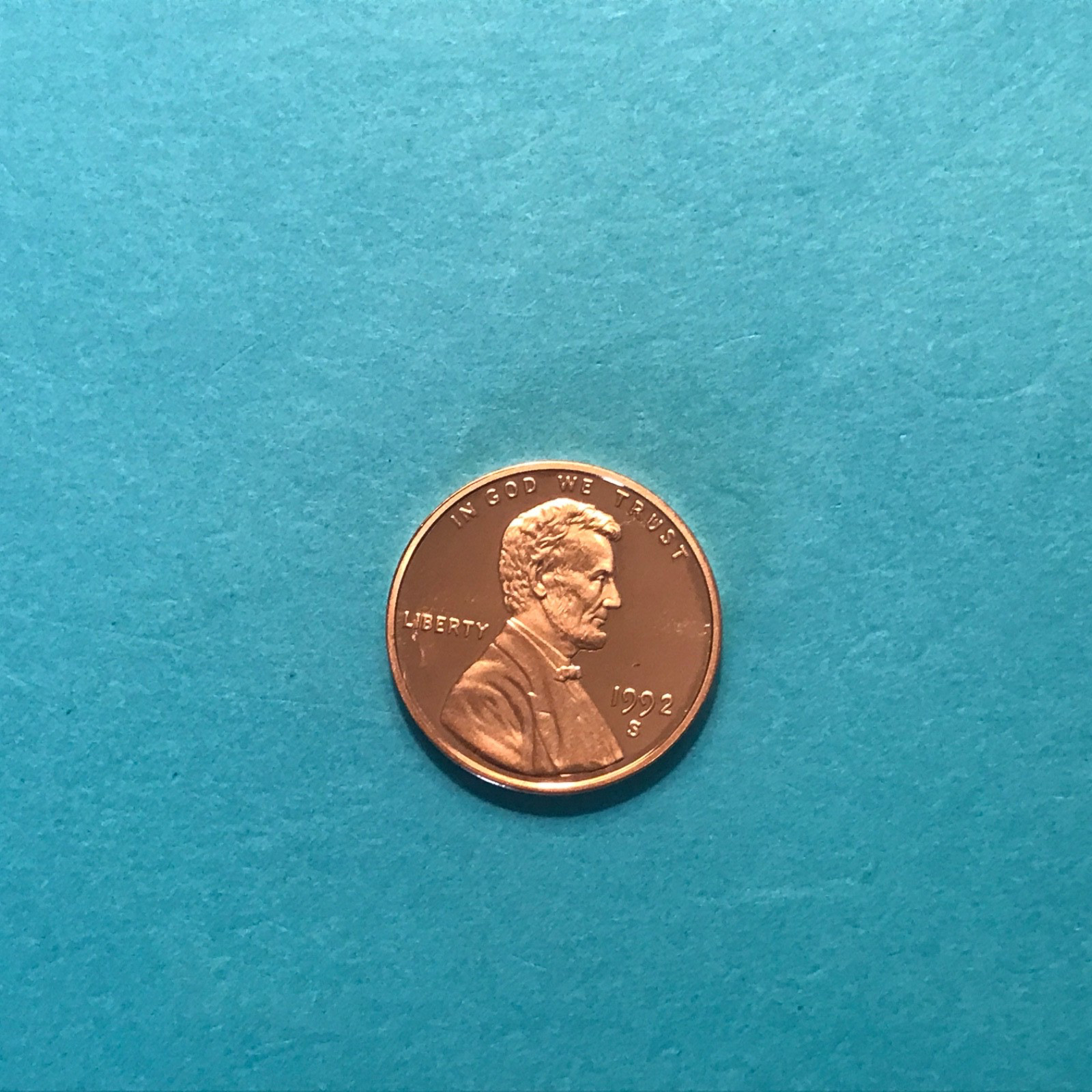 1992 S Proof Lincoln Cent   