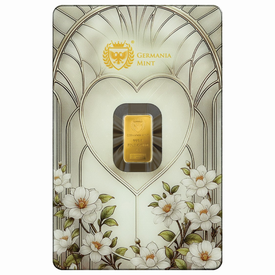 Best wishes Gold 24k Minted 1g Bar Packed in a Safepack