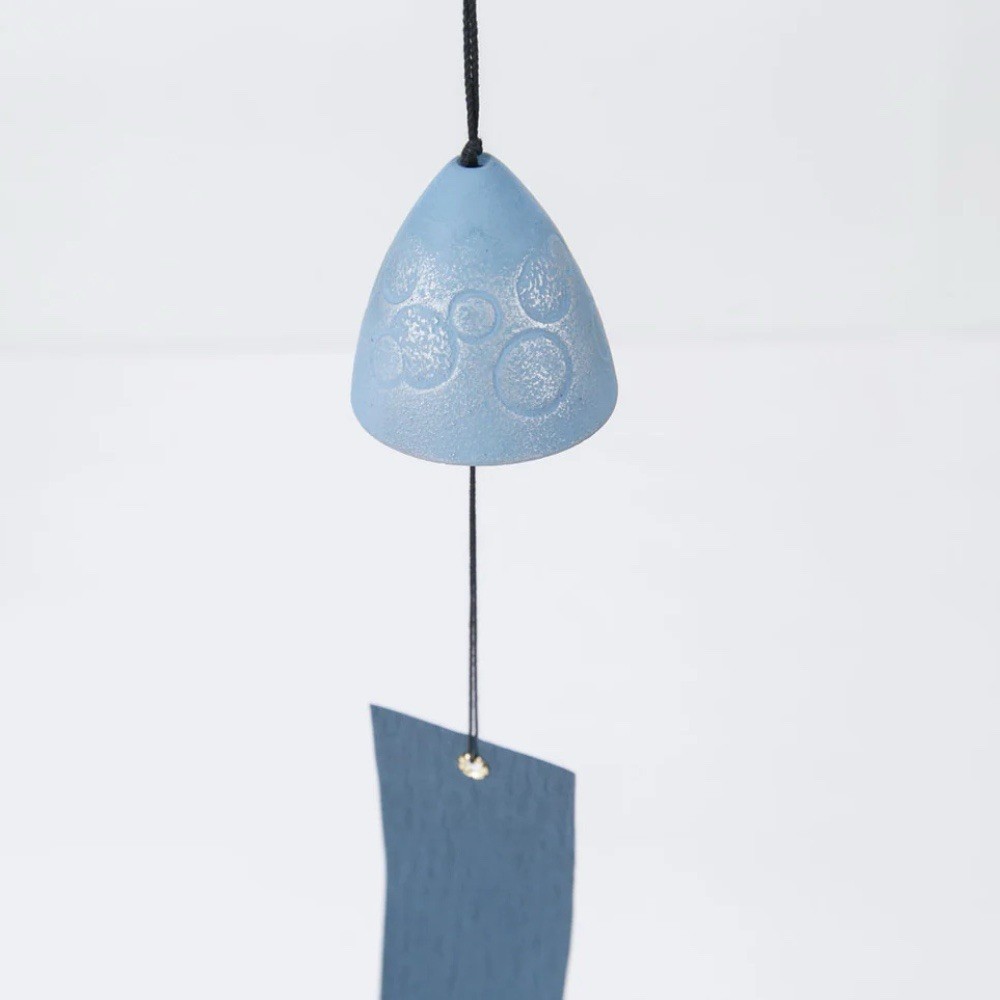 Iwachu Nambu Tekki Cast Iron Wind Chime Furin Soap Bubble Sky Blue Japan Summer