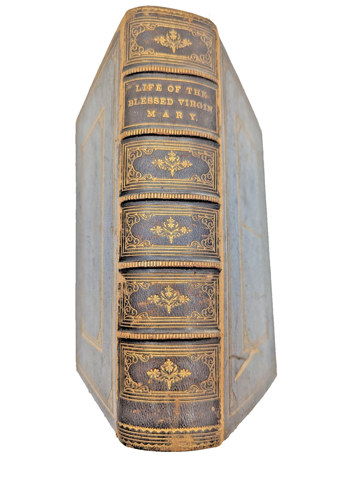 1856 Life of Virgin Mary - Gentilucci - 1st Edition Illustrated Antique Leather