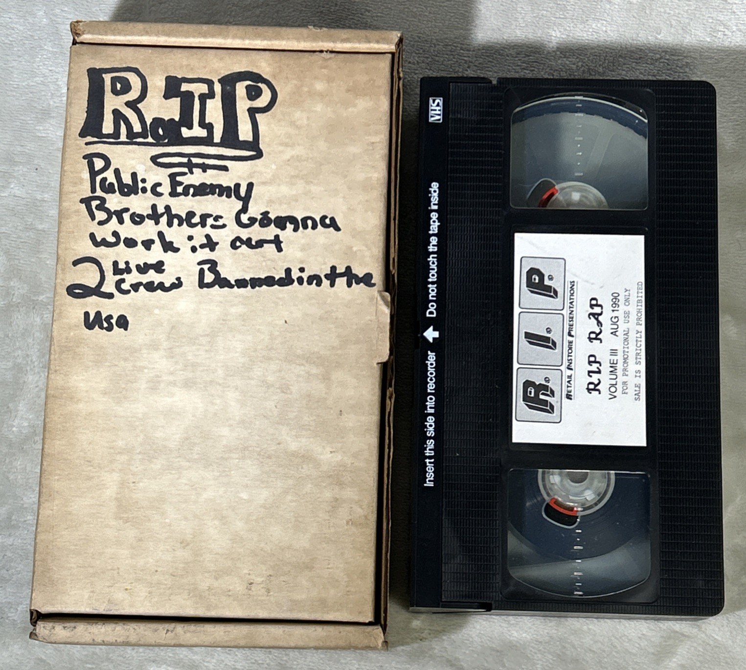 Various Artists Public Enemy RIP Rap Volume III R.I.P. RARE PROMO 1990 VHS Various Artists Public Enemy RIP Rap Volume III R.I.P. RARE PROMO 1990 VHS