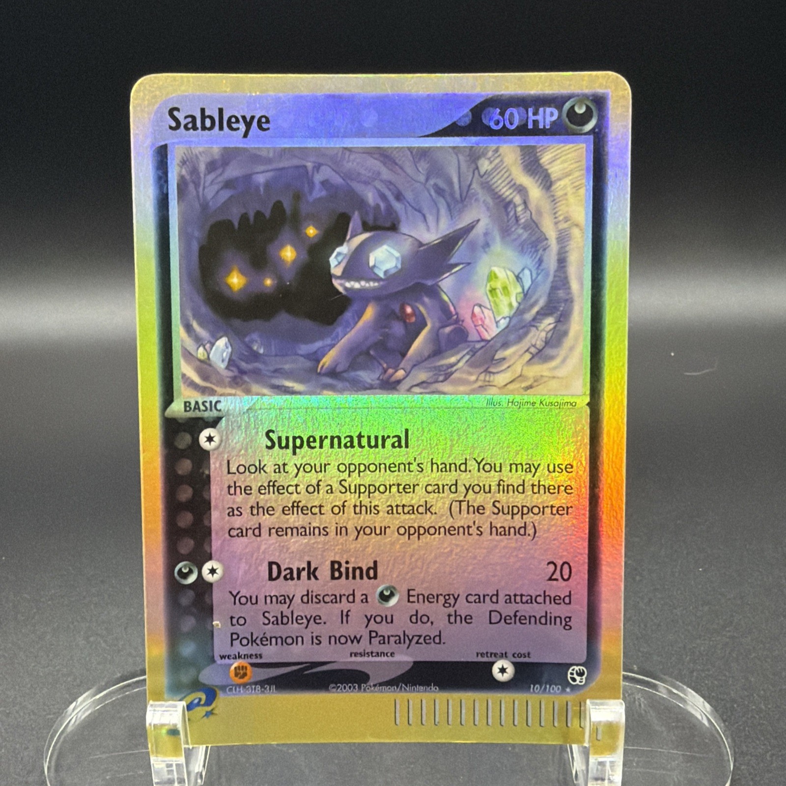 Sableye 10/100 EX Sandstorm Reverse Holo RARE English 60HP Basic 2003 LP
