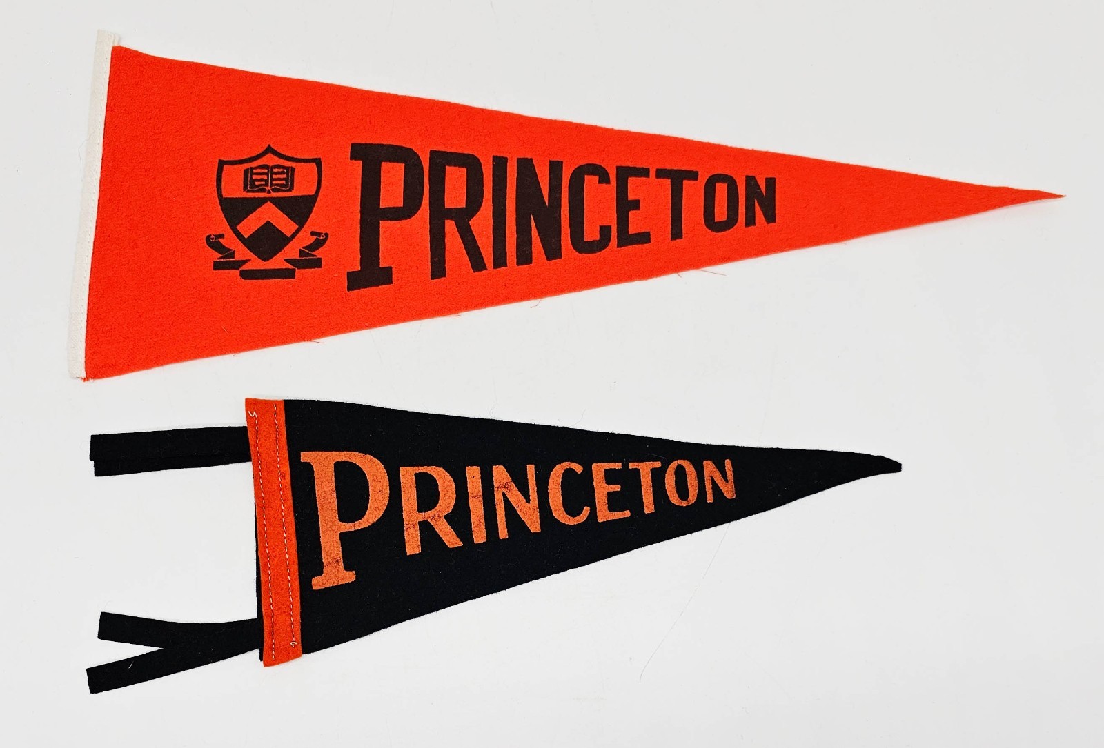 Princeton Univ Felted Pennant Flags Lot of 2 Vintage Ivy College Dorm Banners Princeton Univ Felted Pennant Flags Lot of 2 Vintage Ivy College Dorm Banners