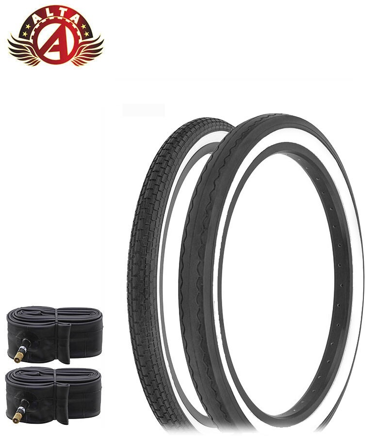 WHITEWALL SCHWINN STINGRAY 20X 1-3/4 S7 BRICK & 20 X 2.125 S2 SLICK TIRE W/TUBES WHITEWALL SCHWINN STINGRAY 20X 1-3/4 S7 BRICK & 20 X 2.125 S2 SLICK TIRE W/TUBES