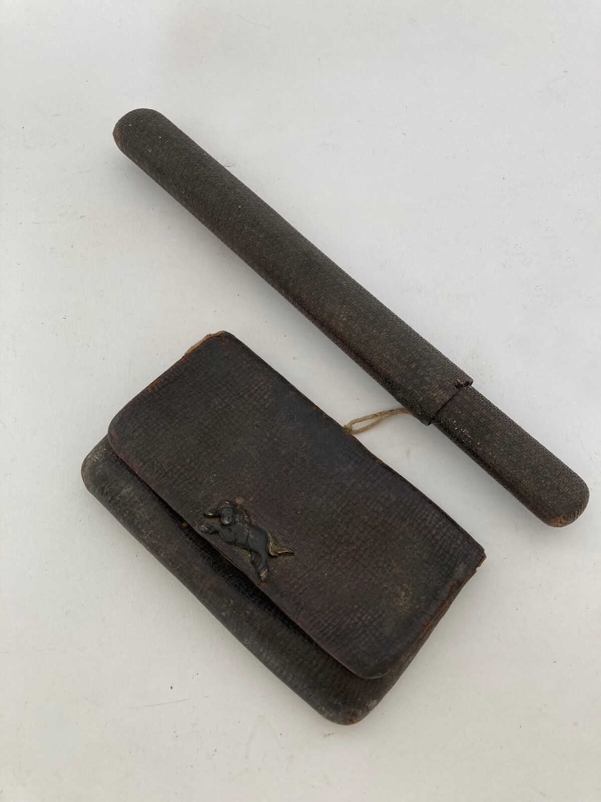 Japanese Antique KISERU Holder  Tobacco Ire Netsuke Set (e104)