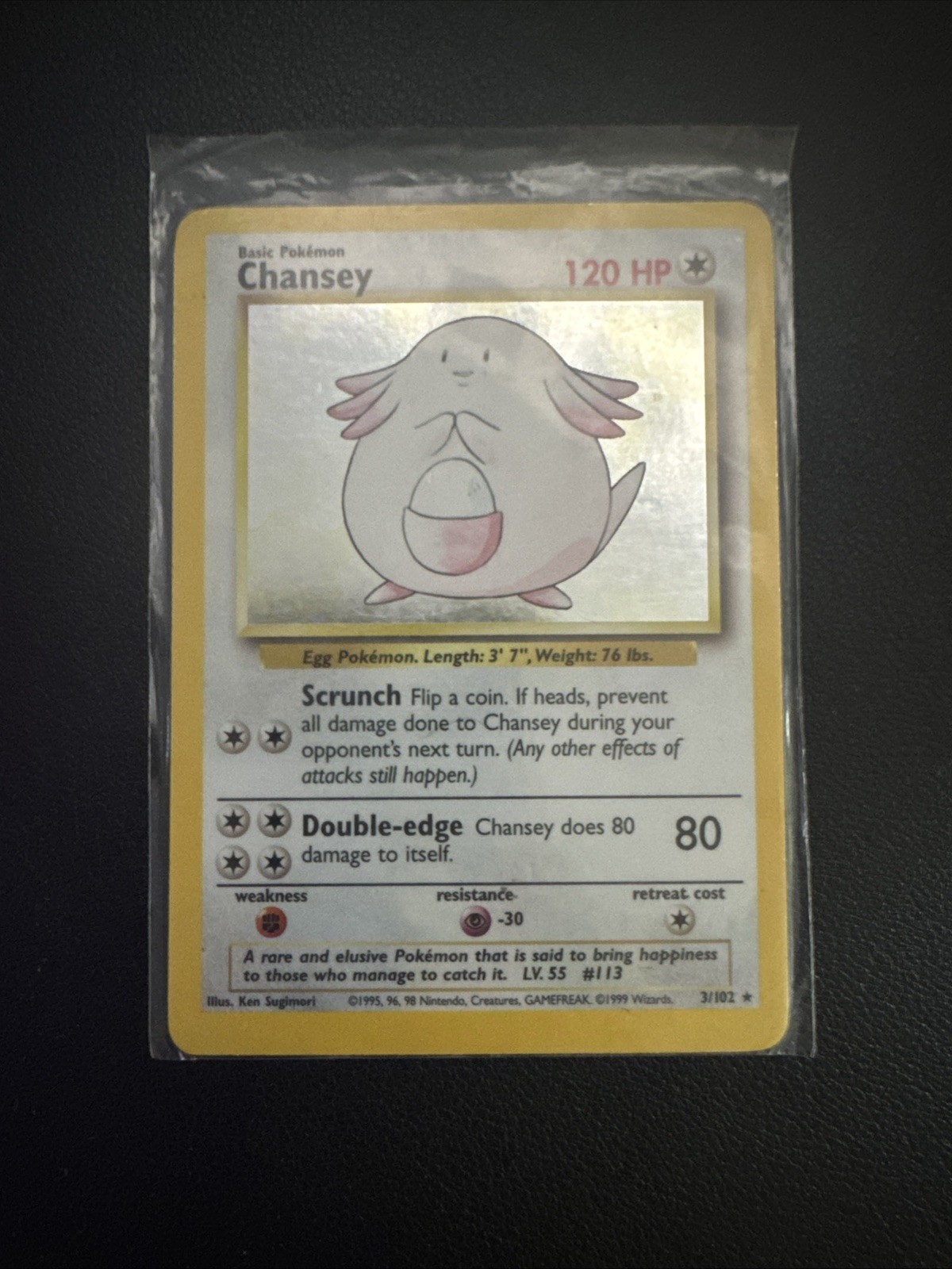 Chansey 003/102 Base Set Holo EX-NM