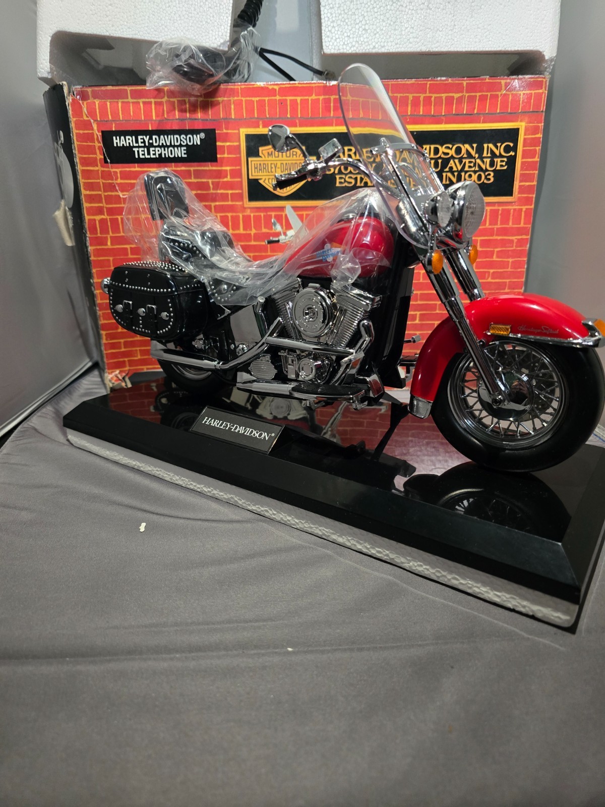 Harley-Davidson Motorcycle Telephone Phone  Heritage Soft Tail NEW OPEN BOX