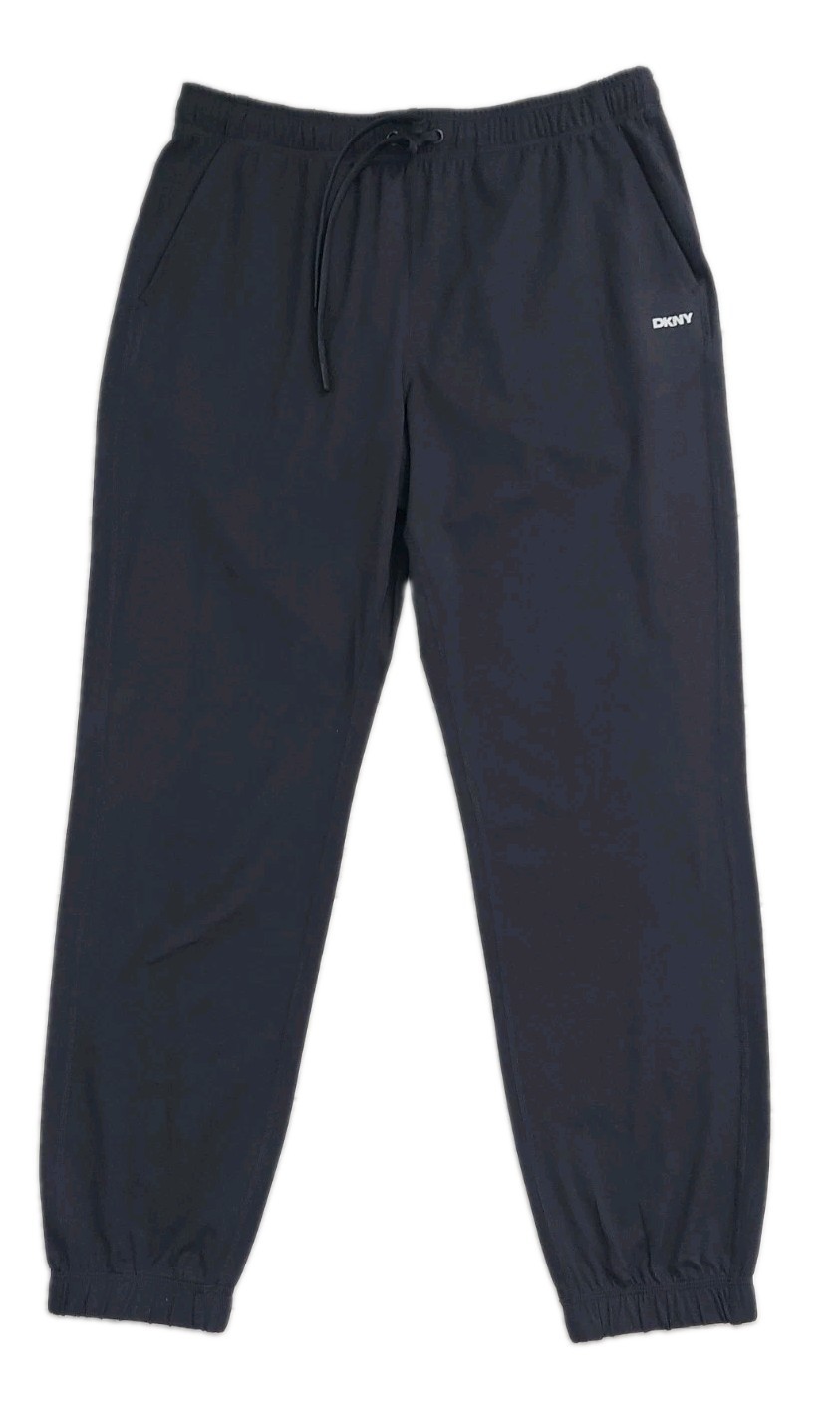 DKNY Sport Womens Drawstring 4-Way Stretch Wicking Black Jogger Pants Size M NWT