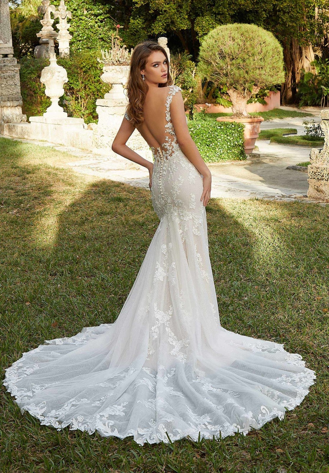 Morilee Bridal Mermaid Trumpet Lace Beaded Wedding Dress 2478 Francesca Ivory