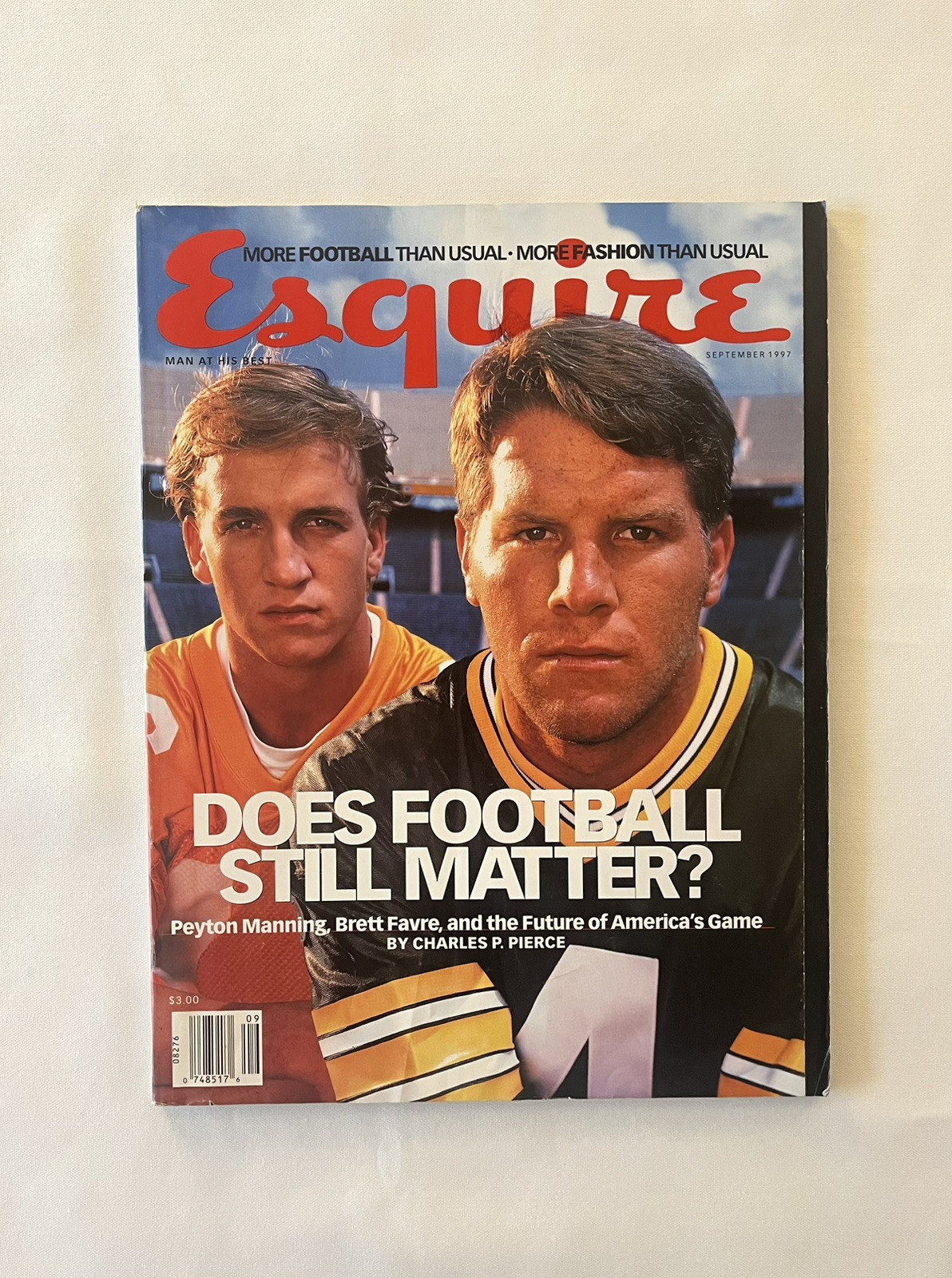 Peyton Manning Brett Favre September 1997 Esquire Magazine Football NO LABEL