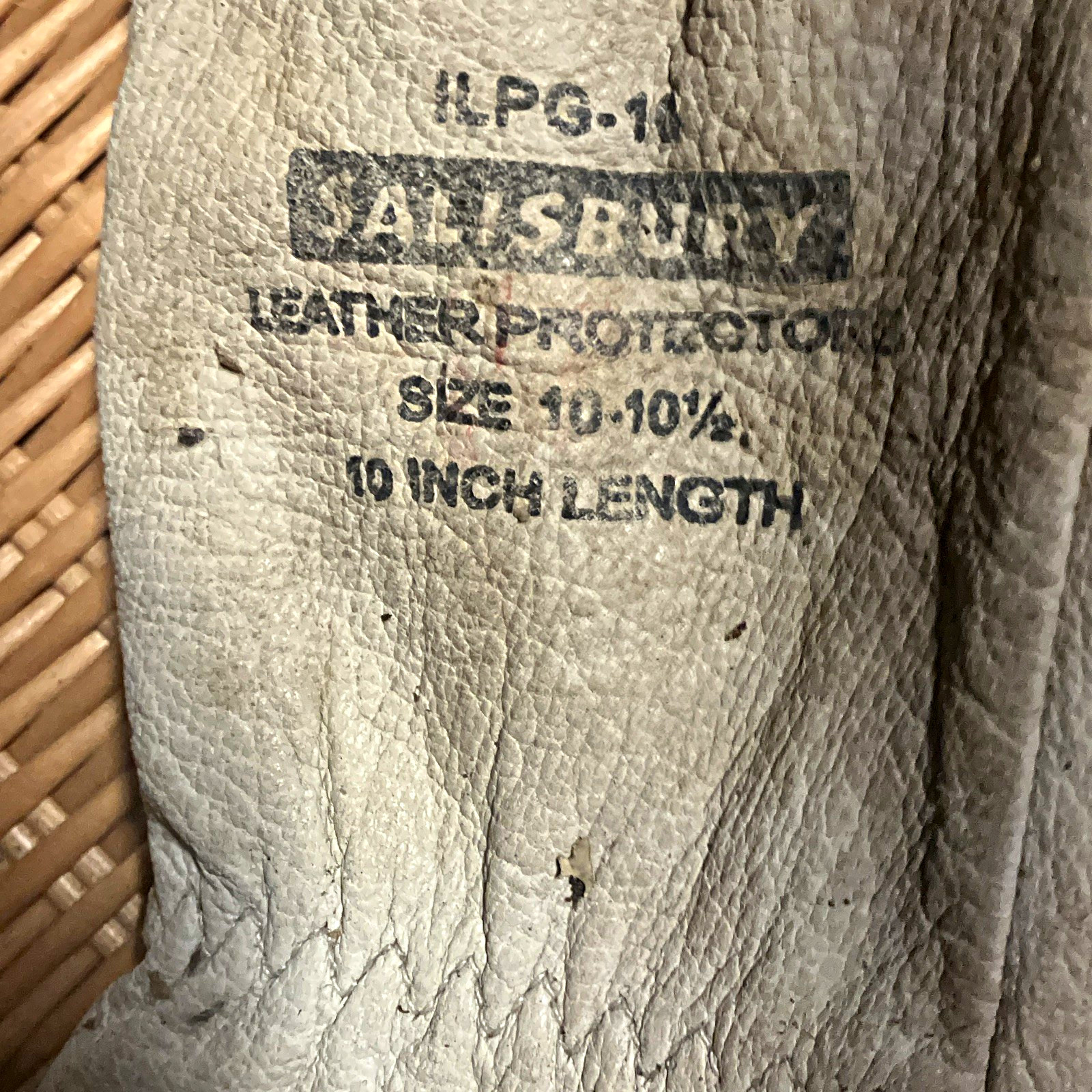 Salisbury LPG-10 Leather Protector Work Gloves, Size 10, Model LPG-10