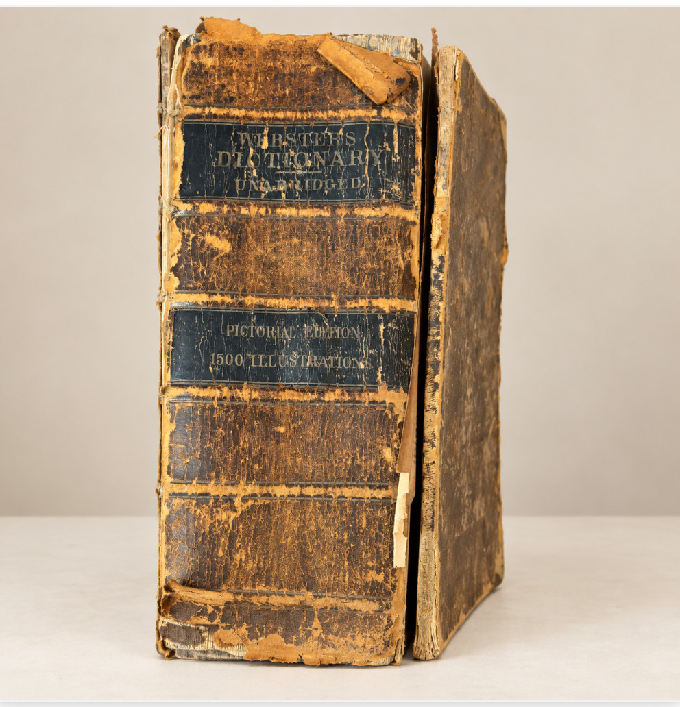1863 Webster’s Unabridged Dictionary Pictorial Edition Antique Illustrated AS IS