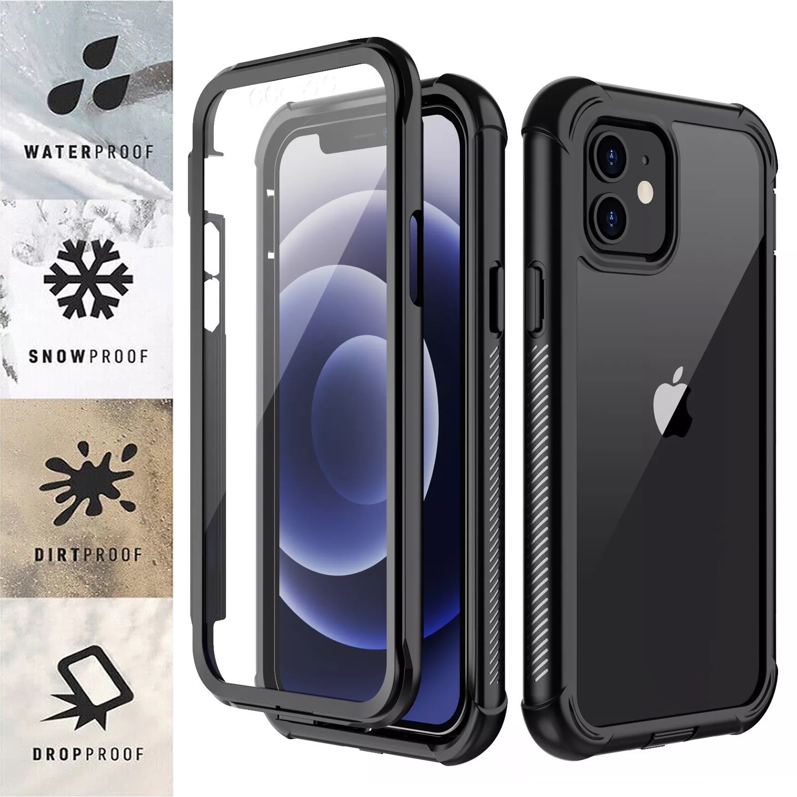 For iPhone 12 Mini Case Shockproof Water Resistant case with Screen Protector For iPhone 12 Mini Case Shockproof Water Resistant case with Screen Protector