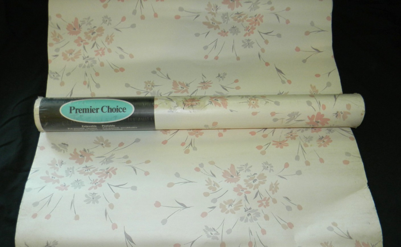 Vtg. Premier Choice Pre Pasted Vinyl Wallpaper 20.5\ Vtg. Premier Choice Pre Pasted Vinyl Wallpaper 20.5\