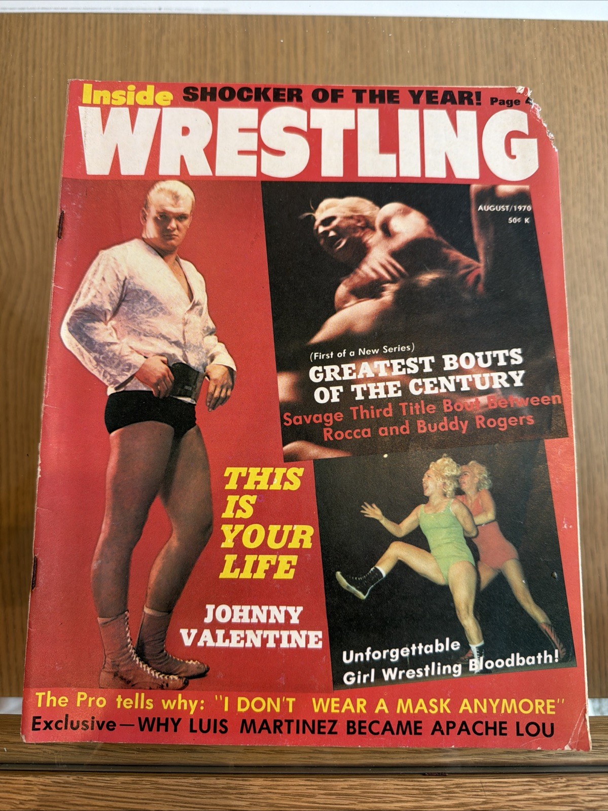 Inside Wrestling Magazine August 1970 Johnny Valentine Inside Wrestling Magazine August 1970 Johnny Valentine
