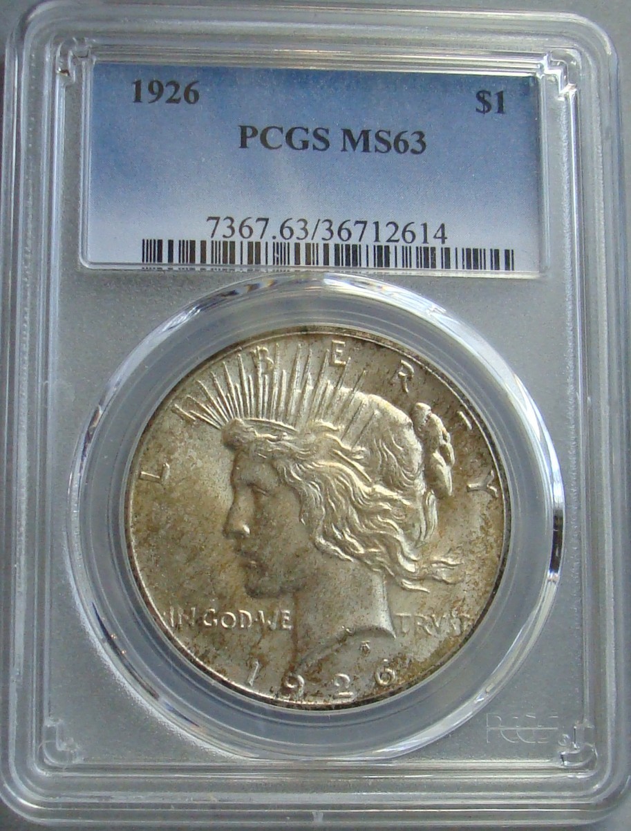 PCGS 1926 P MS 63 PEACE DOLLAR PCGS 1926 P MS 63 PEACE DOLLAR