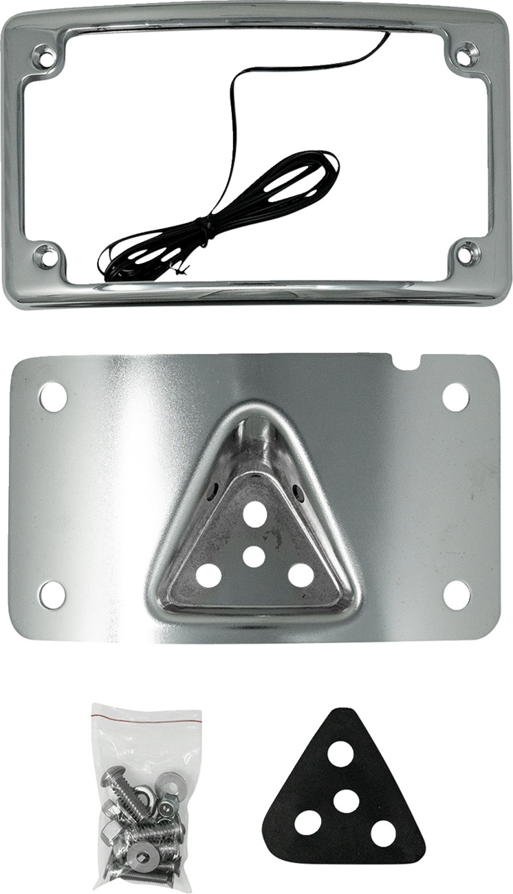 KODLIN USA - 3-Hole License Plate Mount Curved Chrome | KUS20353 KODLIN USA - 3-Hole License Plate Mount Curved Chrome | KUS20353
