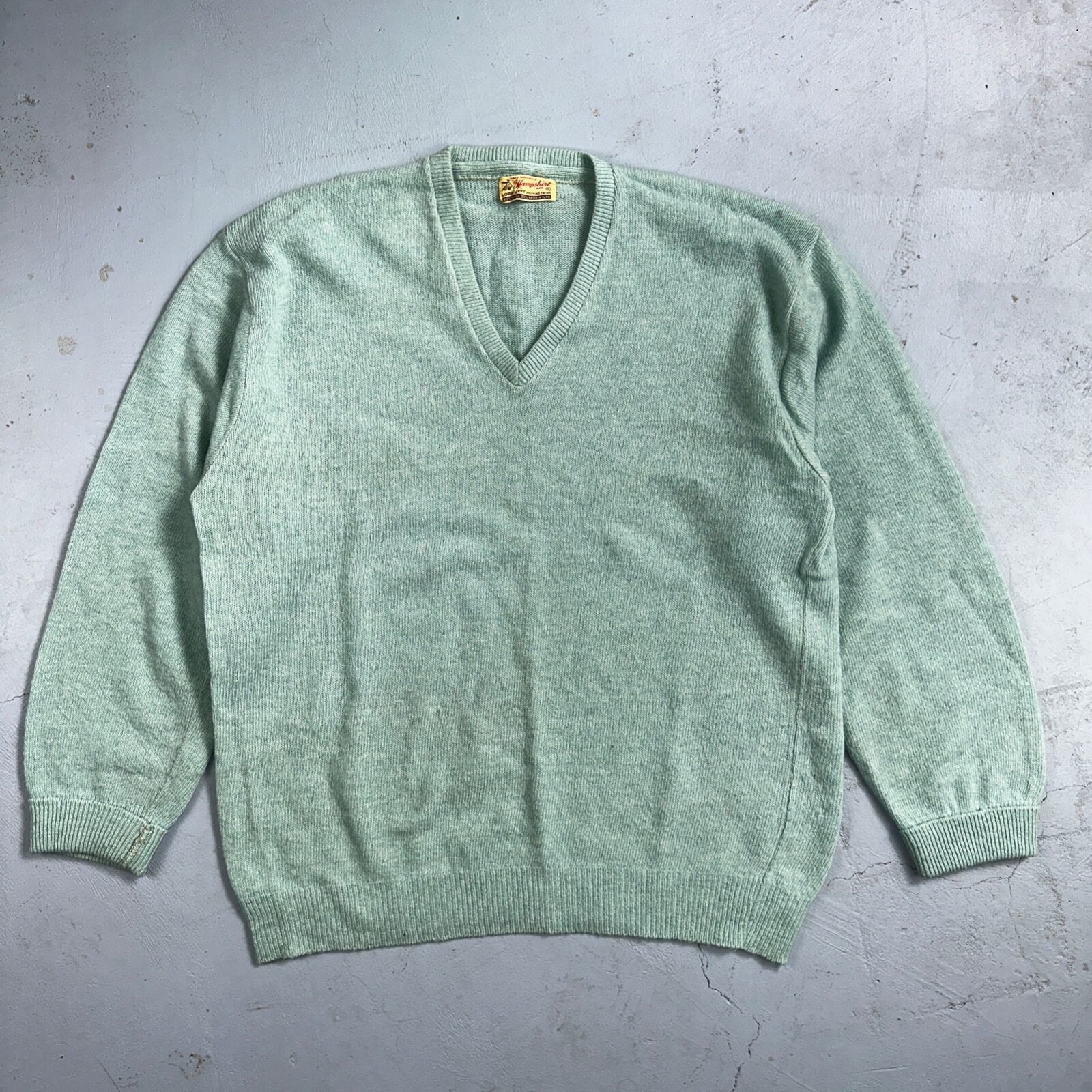 Lord Jeff Hampshire VTG 50s Knit XL Teal Green 1950s 60s Rockabilly Wool Lord Jeff Hampshire VTG 50s Knit XL Teal Green 1950s 60s Rockabilly Wool