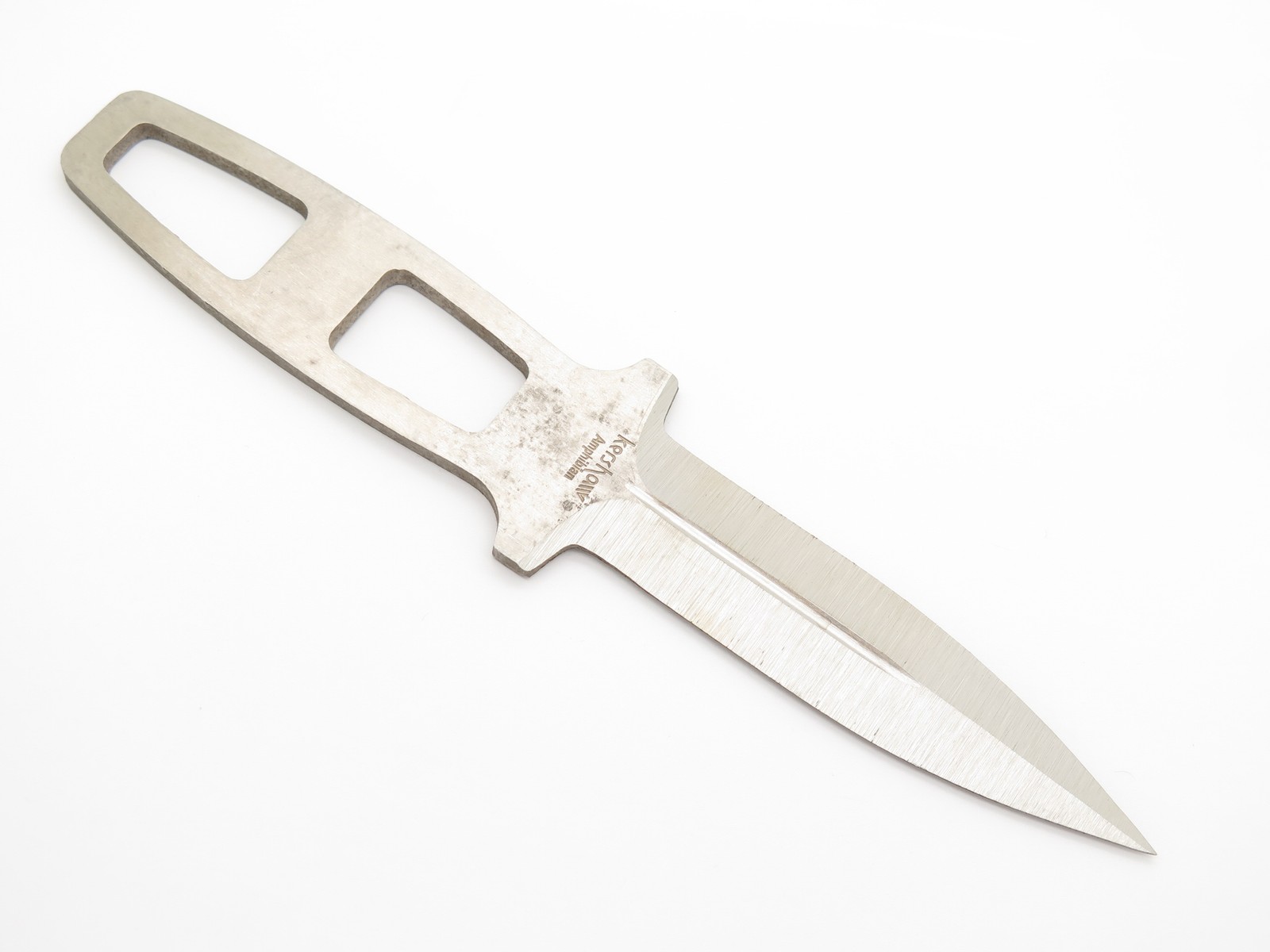 Vtg 80s Kershaw 1006 Amphibian Hattori Seki Japan Dagger Fixed Knife Blade Blank Vtg 80s Kershaw 1006 Amphibian Hattori Seki Japan Dagger Fixed Knife Blade Blank