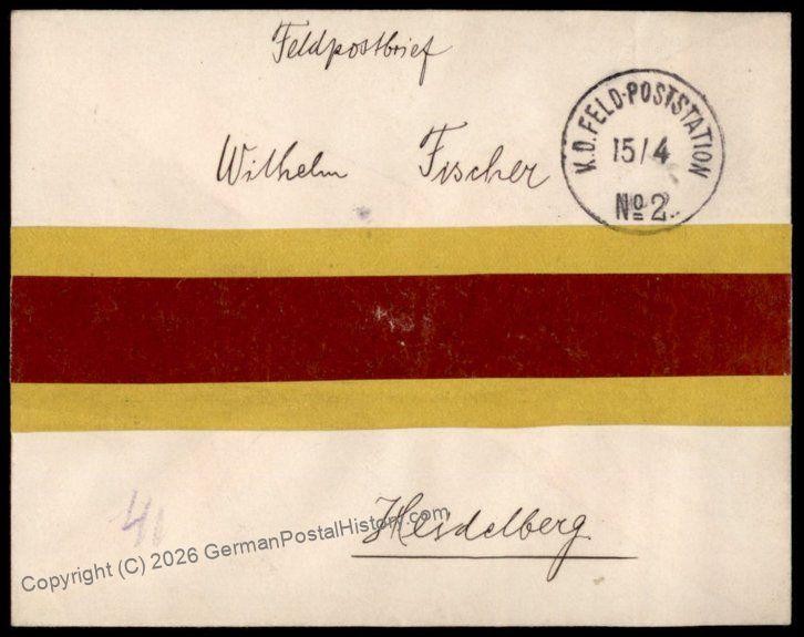Germany 1901 China Boxer Rebellion FPN2 Peking Feldpost Cover 70602