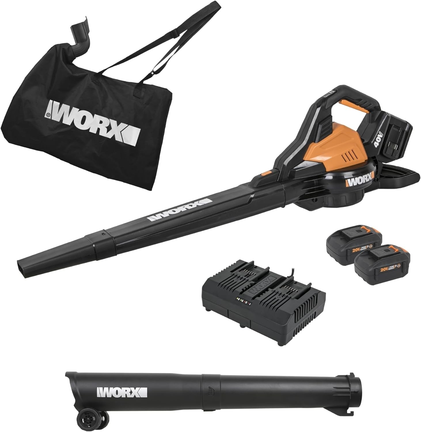 WG583 Worx 2X20V Power Share Cordless Blower/VAC/Mulcher