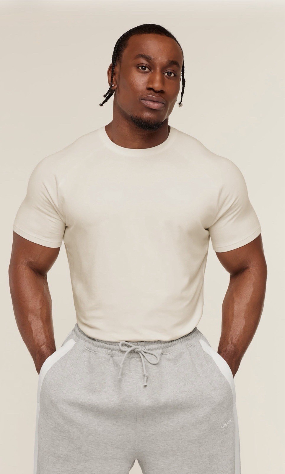 Gymshark x CBUM Essential T-Shirt Soft White Size S (NWT)