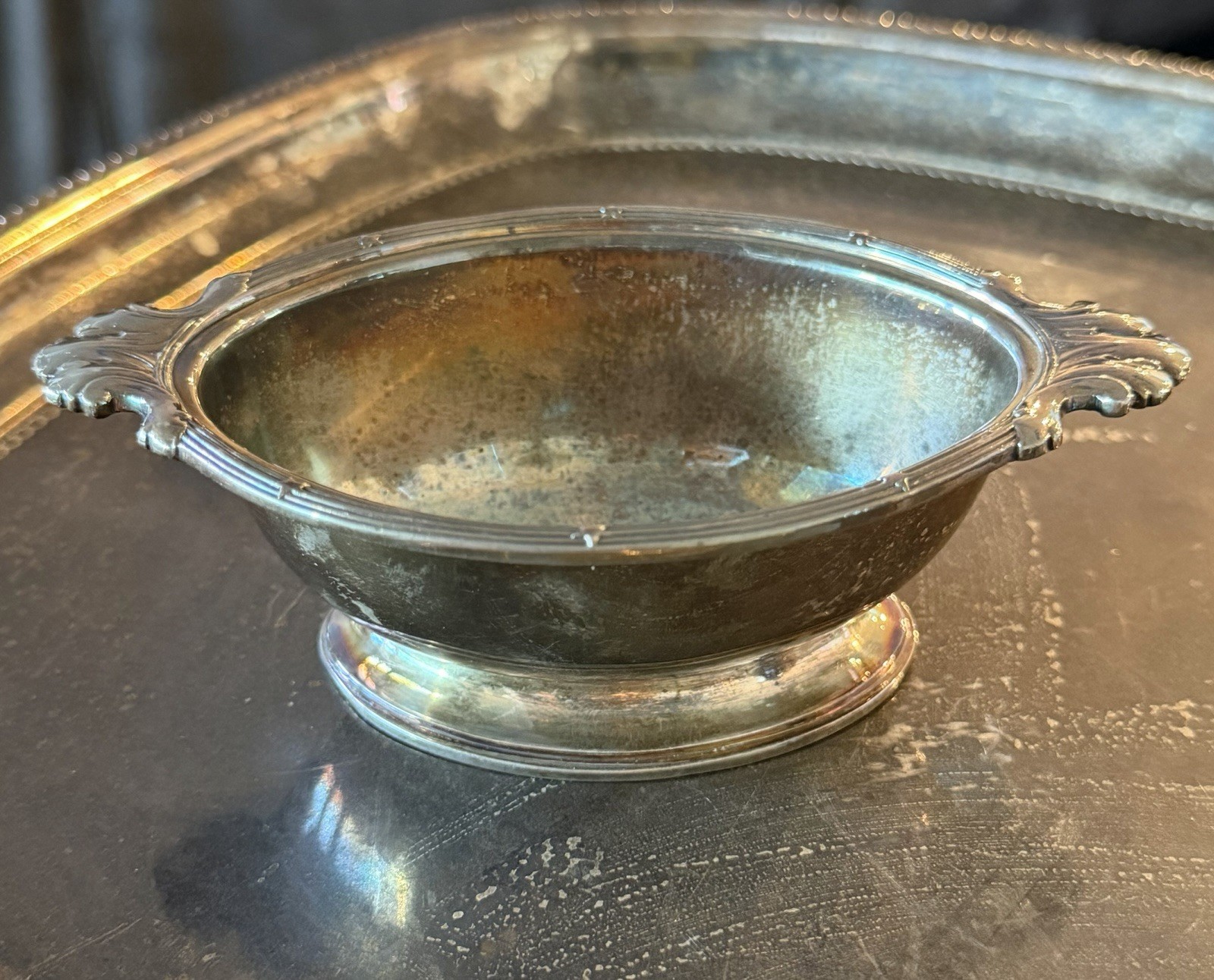 Antique 1915 White Star Line Elkington First Class Sugar Bowl Canceled Mark