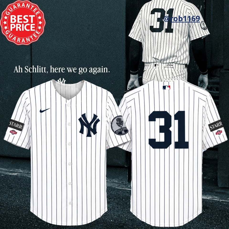 New York Yankees Cam Schlittler #31 Baseball Jersey Premium 3D Print Remake S-5X