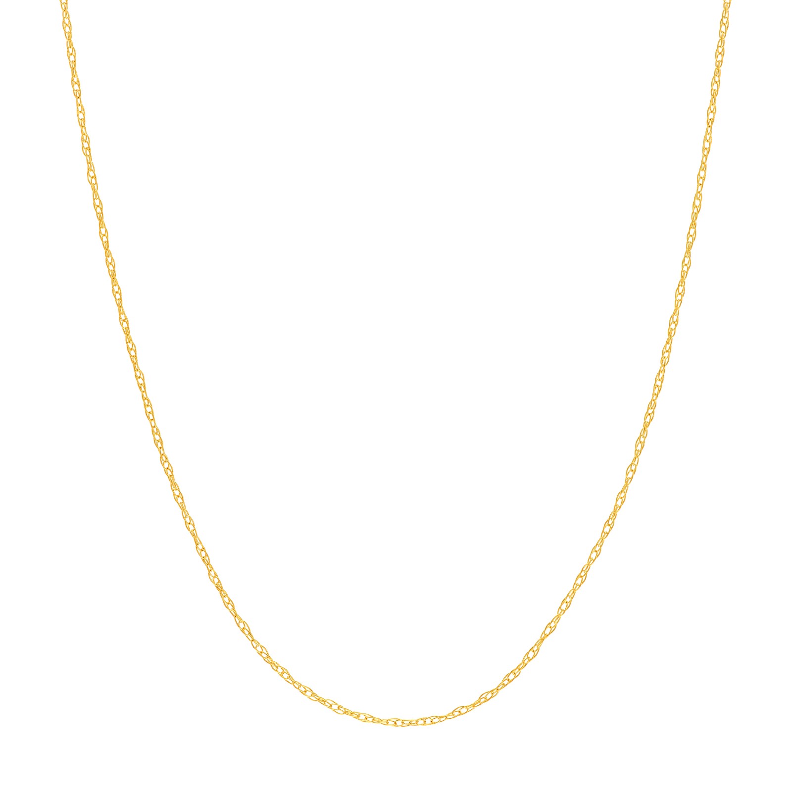 0.6mm Open Dainty Twisted Rope Chain Necklace Real Solid 14K Real Yellow Gold